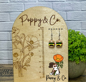 Burger Earrings