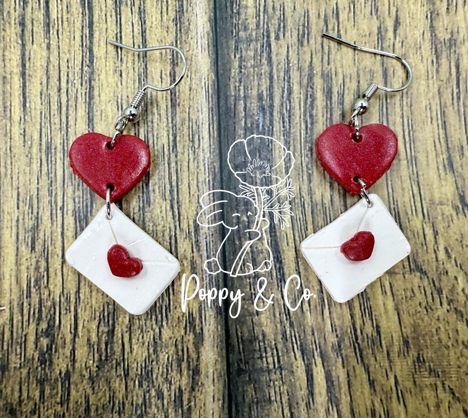 Heart Envelope Earrings