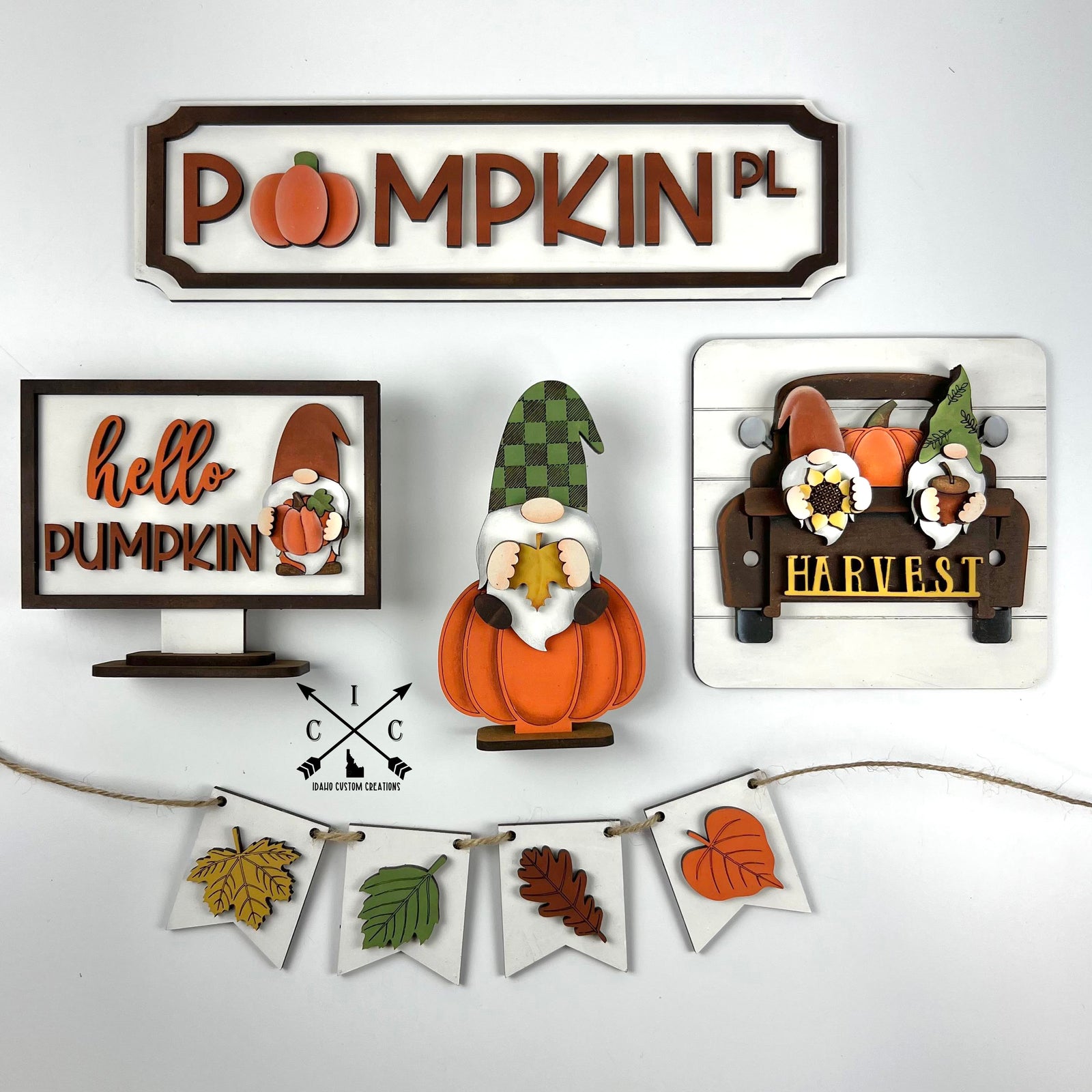 Fall Gnome Tier Tray