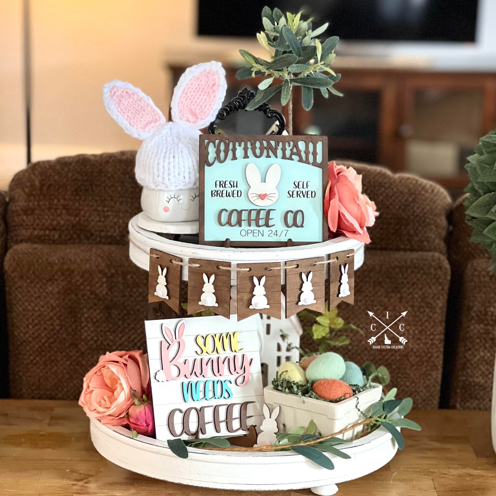 Easter Coffee Tier Tray