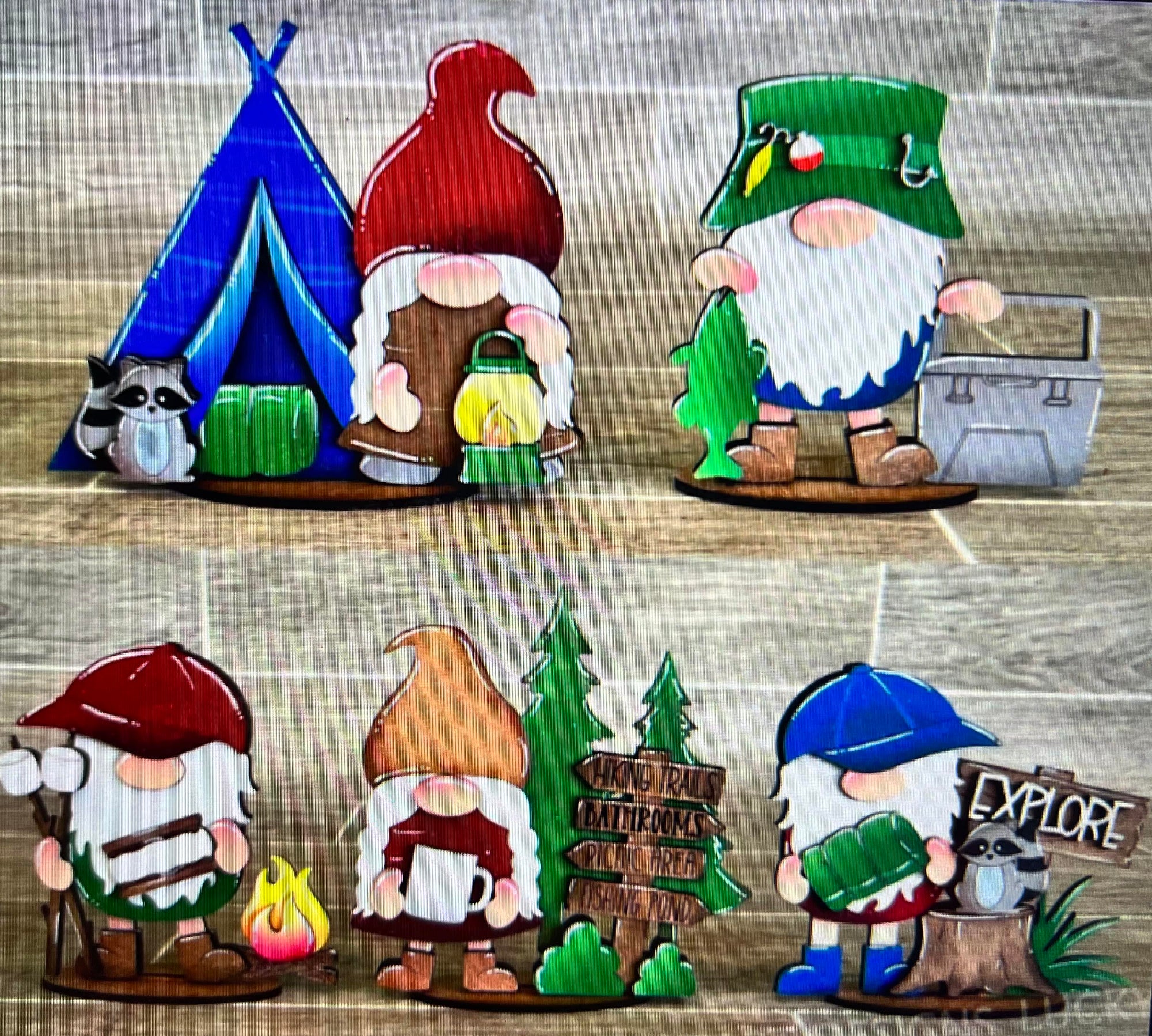 Stand Up Camping Gnomes