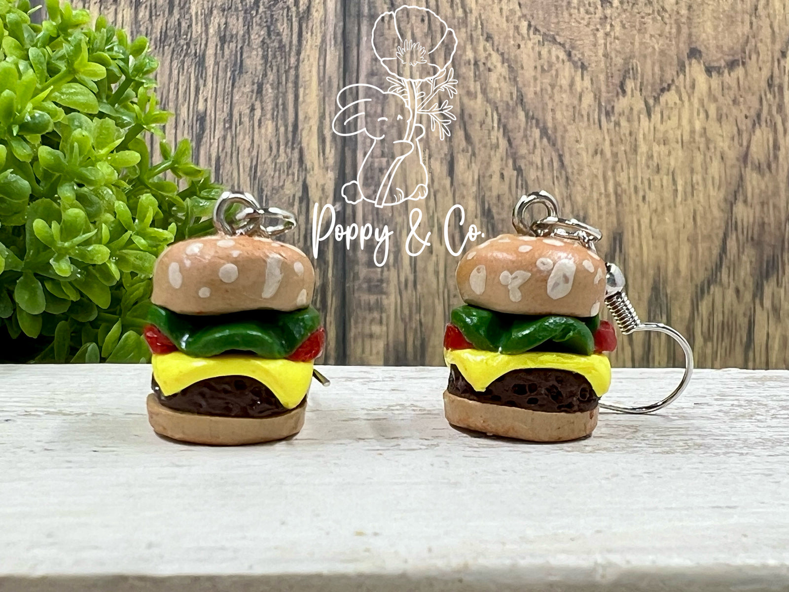 Burger Earrings