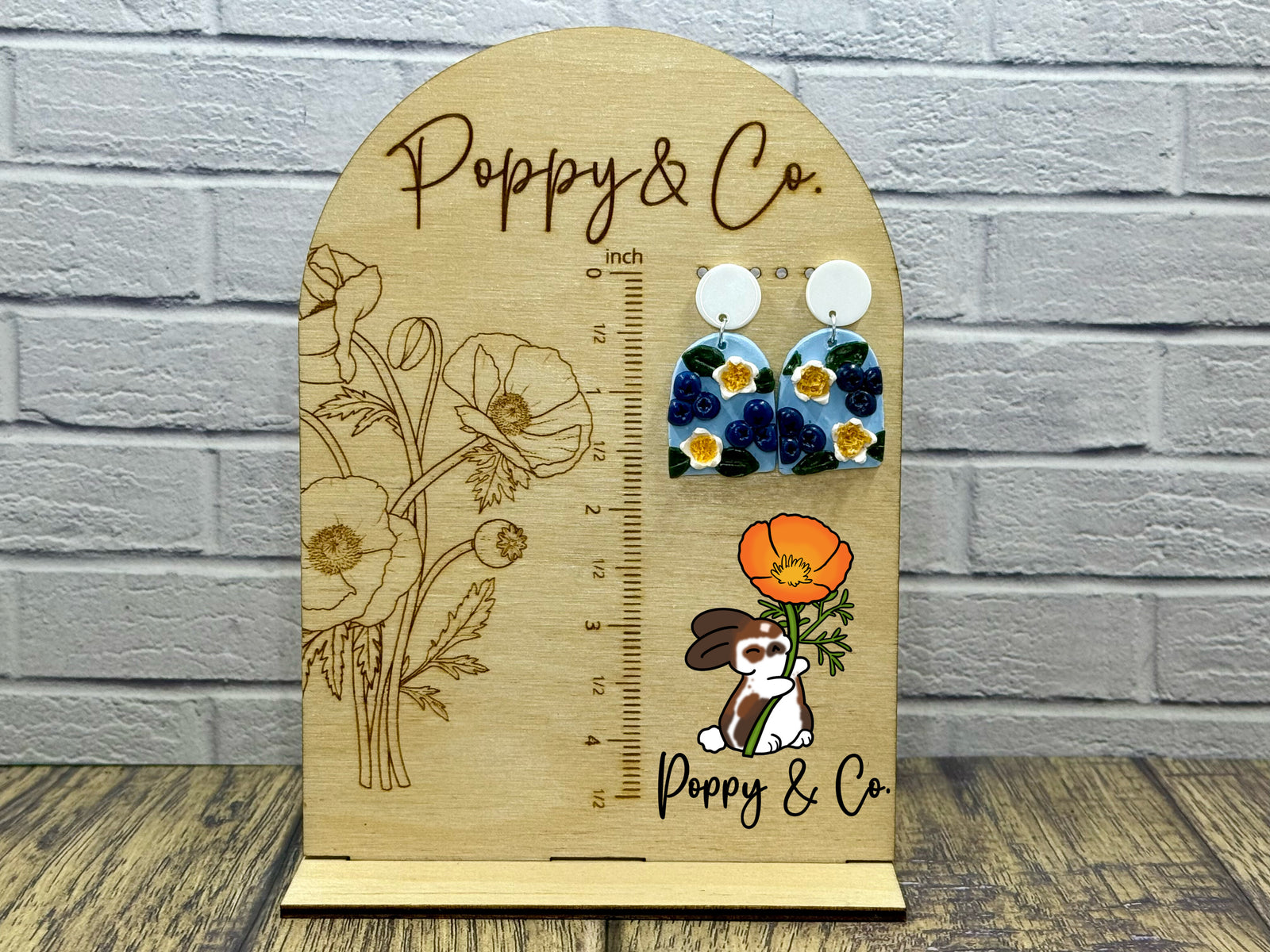 Blueberries & Flowers Earrings