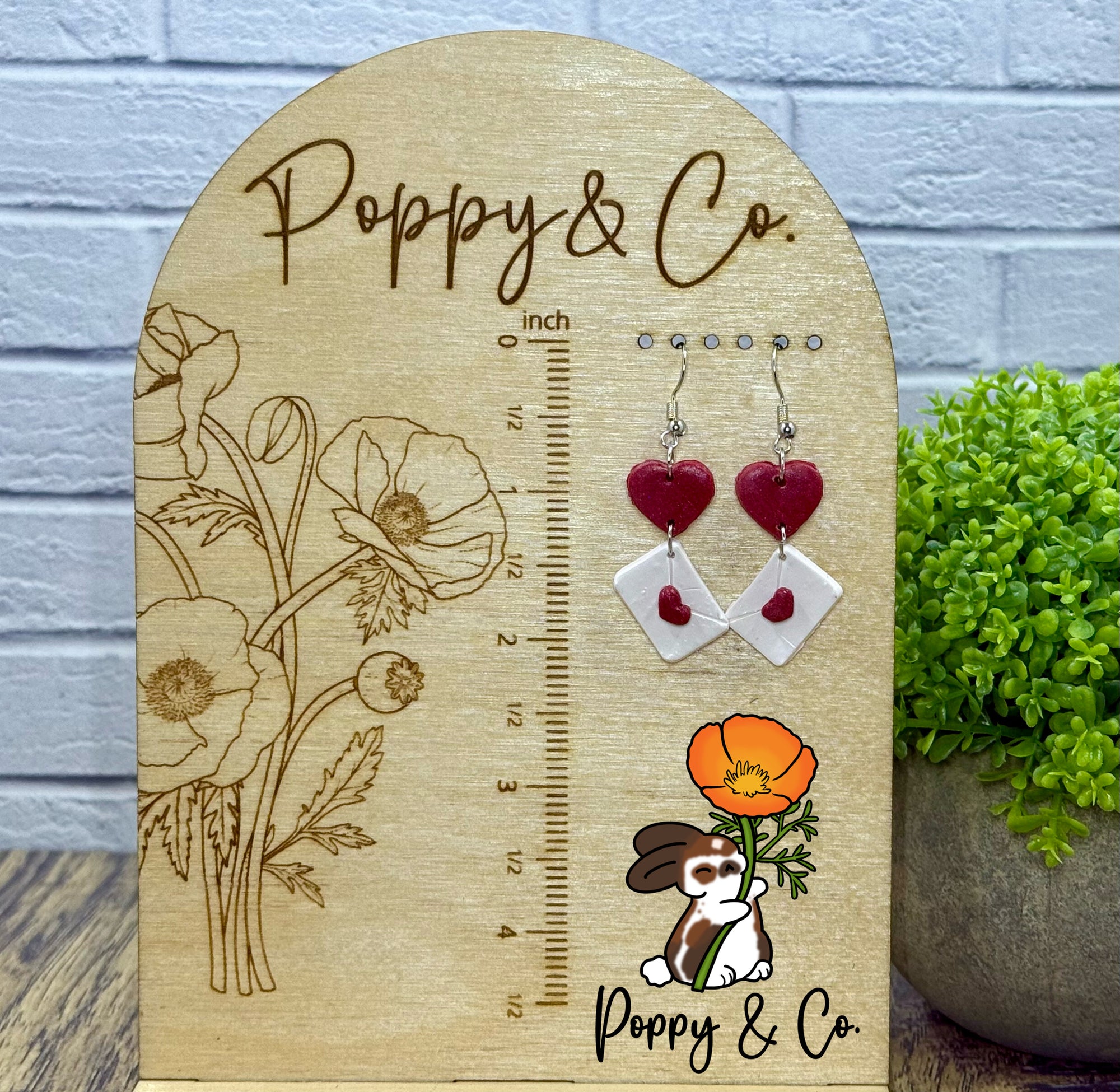 Heart Envelope Earrings