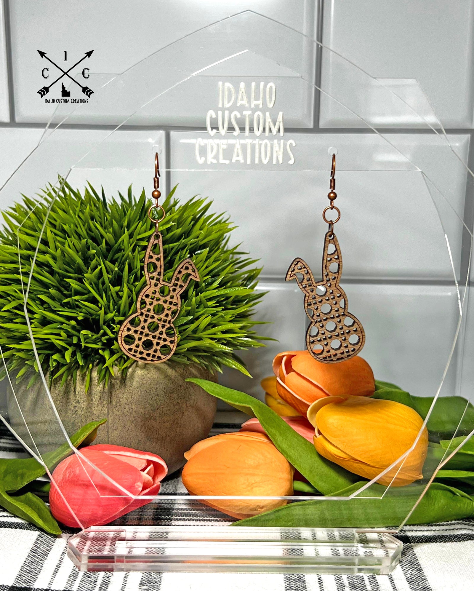 Bunny Rattan Earrings