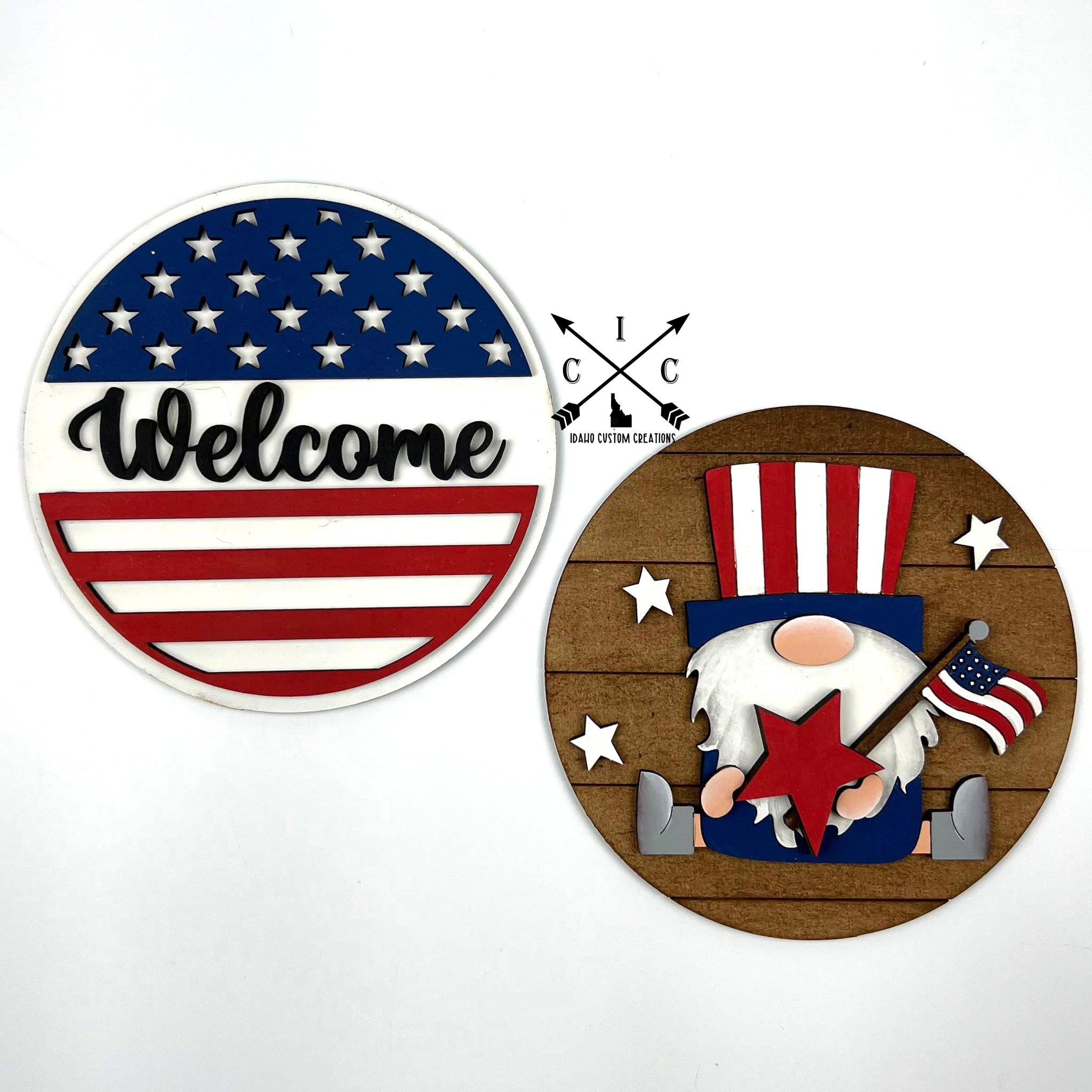 American Flag Wood Coasters