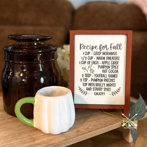 Recipe for Fall Sign