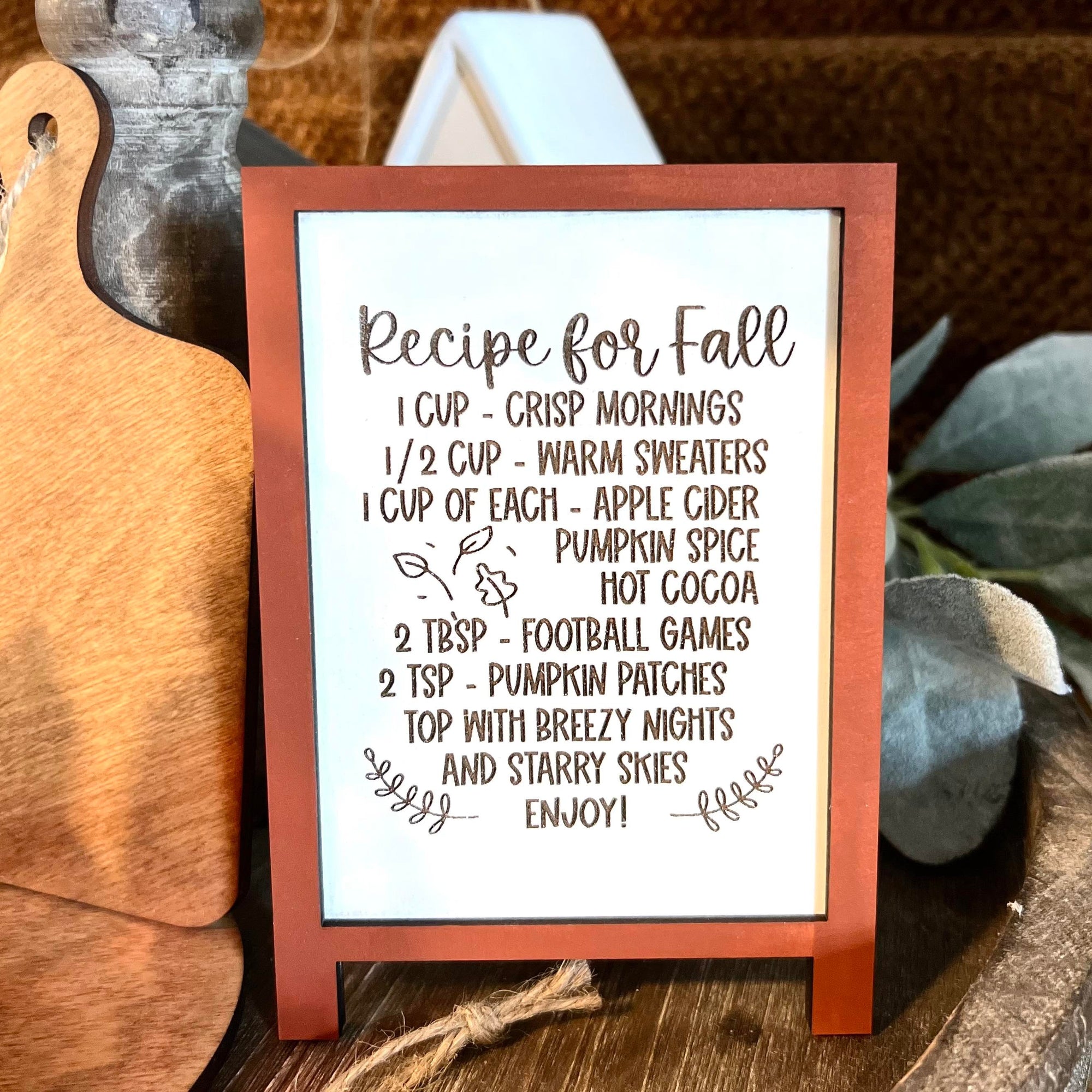 Recipe for Fall Sign