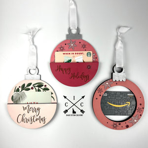 Ornament Gift Card Holders