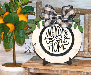 Round Interchangeable Decor Sign